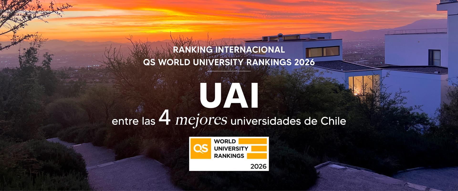 UAI entre las 4 mejores universidadesd de Chile