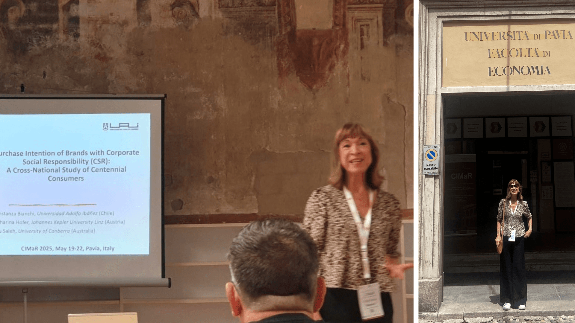 Profesora Constanza Bianchi presentó trabajo de investigación en Pavia, Italia