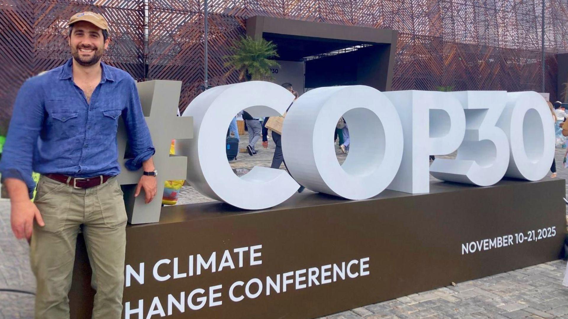 Académico de Derecho Juan Pablo Escudero estuvo en la COP30 en Brasil