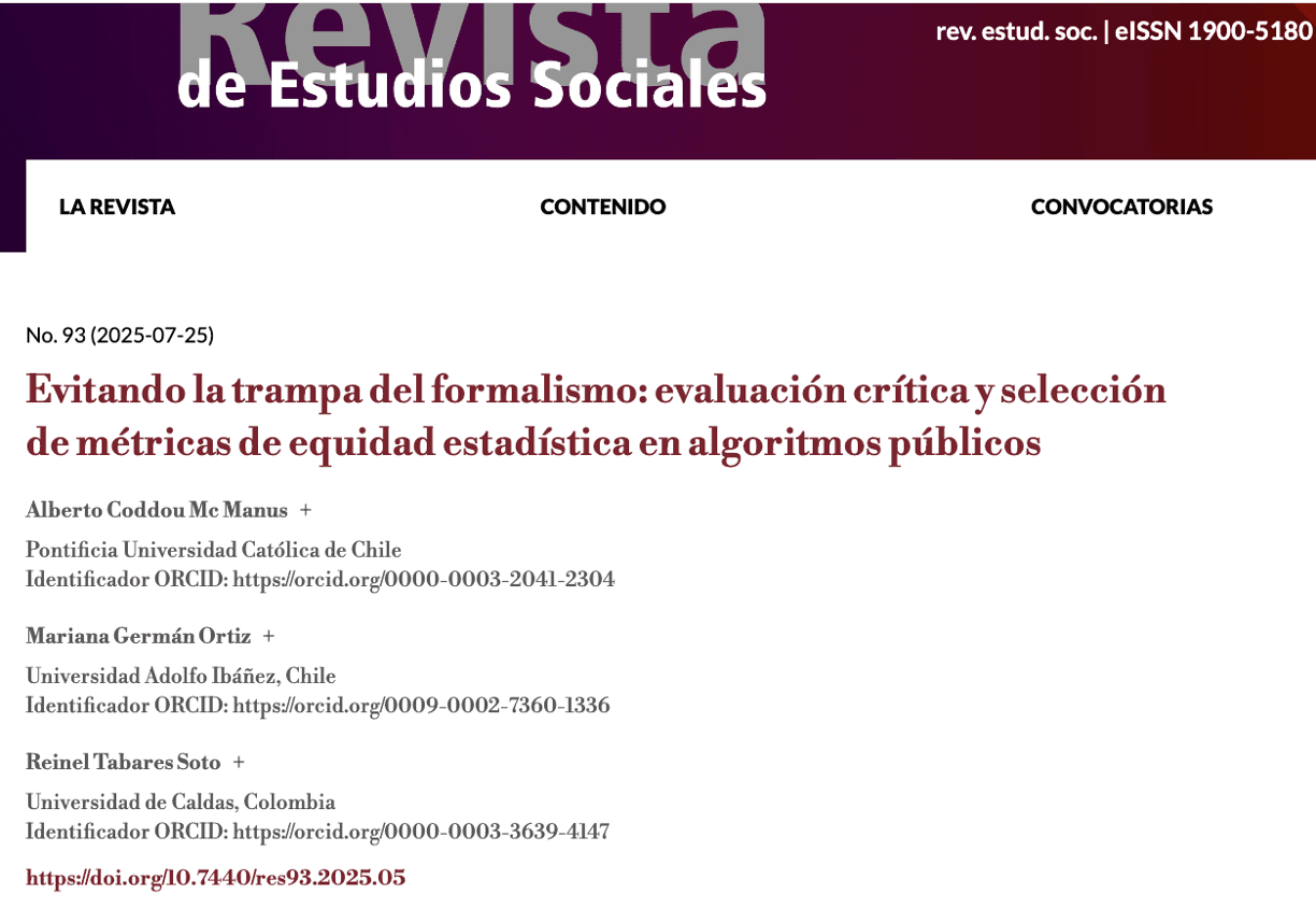Evitando la trampa del formalismo: evaluación crítica y selección de métricas de equidad estadística en algoritmos públicos