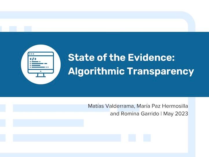 Estado de la evidencia: Transparencia Algorítmica
