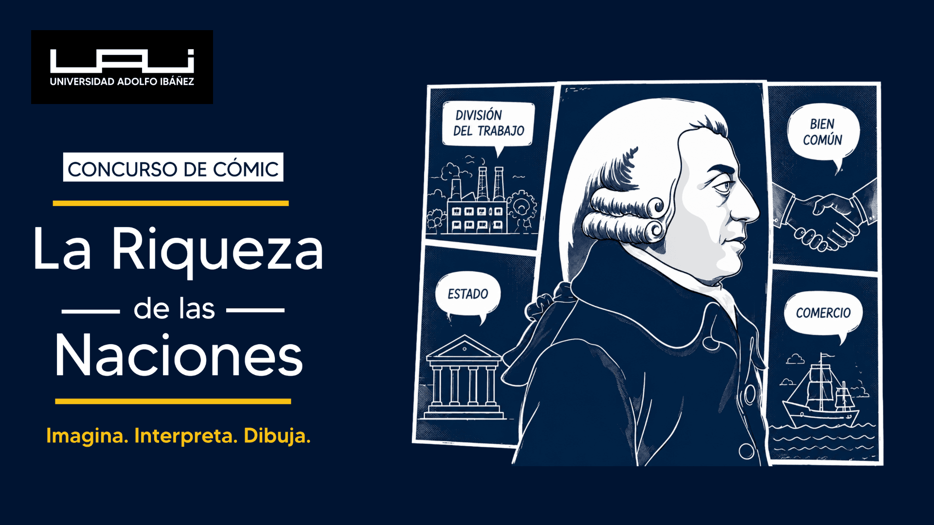 La riqueza de las naciones ilustrada: UAI lanza concurso de cómic inspirado en Adam Smith