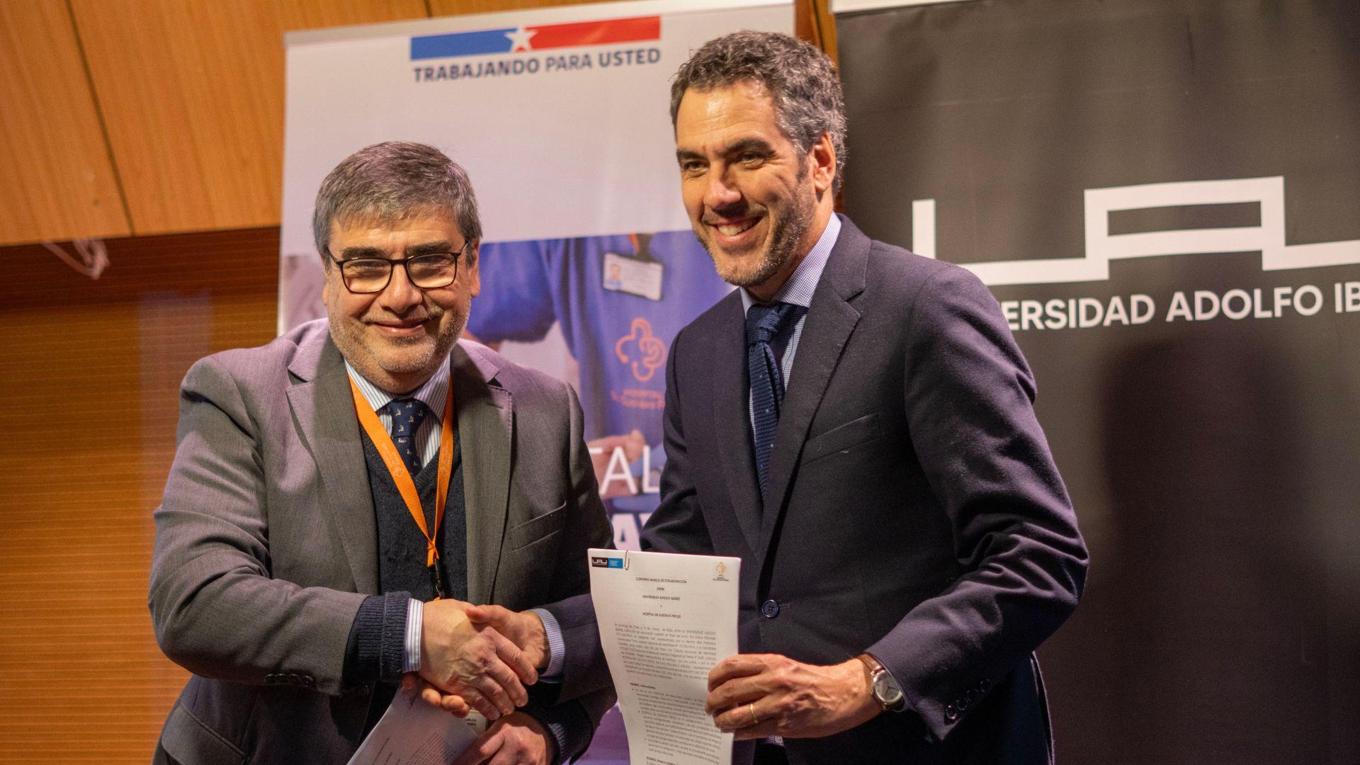 Hospital Dr. Gustavo Fricke y UAI firman convenio marco para impulsar la innovación en salud pública