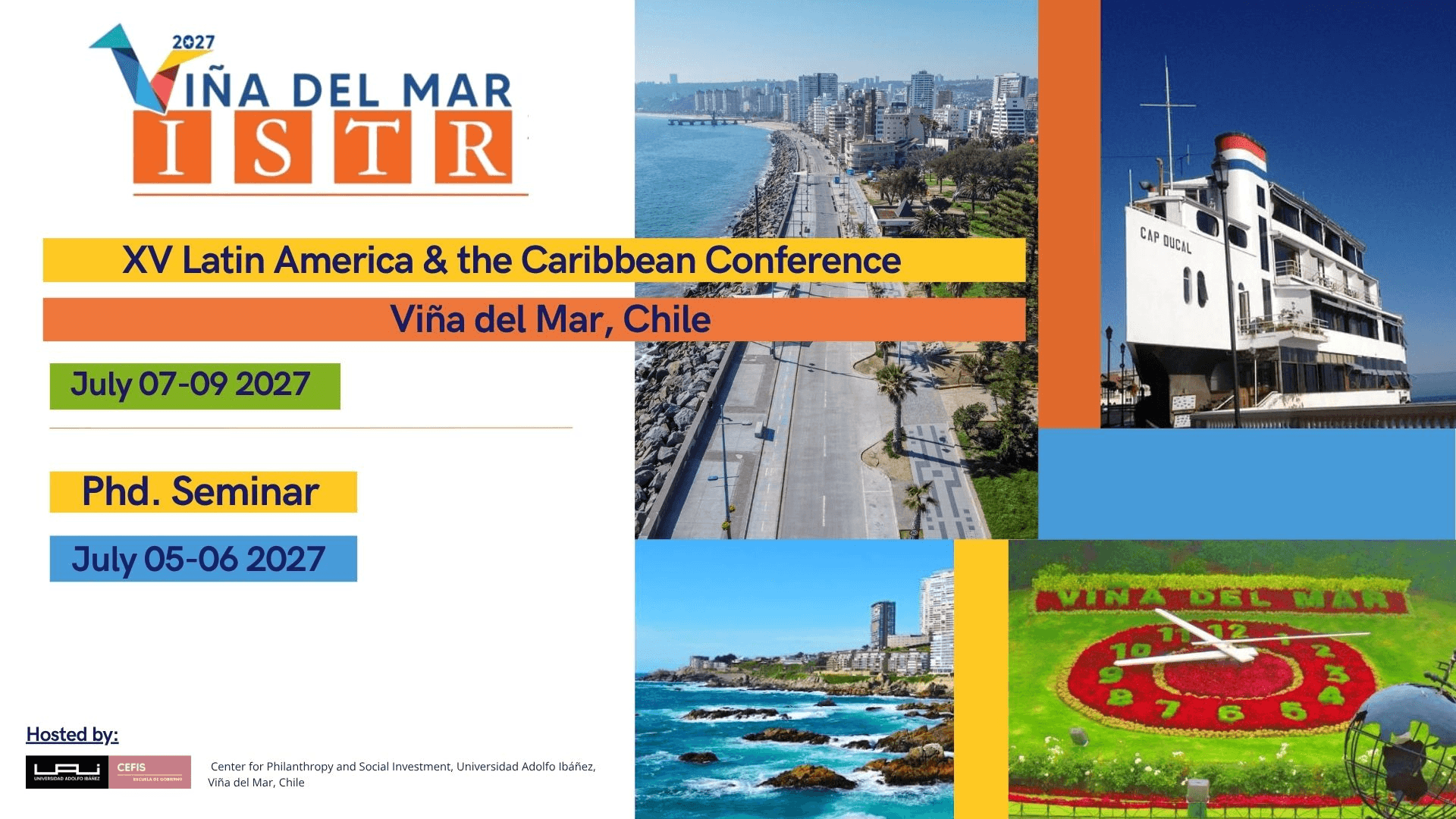CEFIS UAI será sede de la XV Conferencia Regional para América Latina y el Caribe de ISTR en 2027